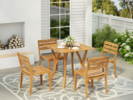Outdoor 5 Pieces Dining Set - Teak