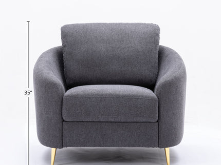 Yuina - Linen Chair - Gray