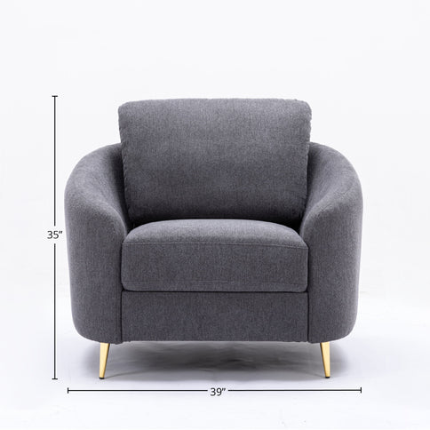 Yuina - 3 Pieces Living Room Set - Gray