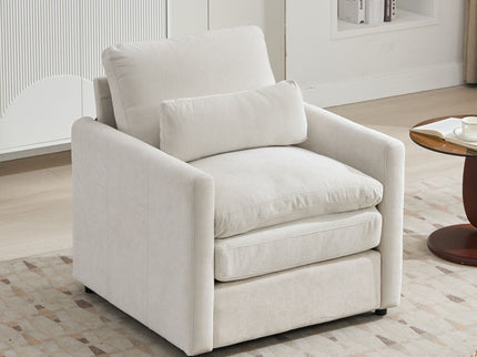Cozy Upholstered Cushion Armchair For Living Room