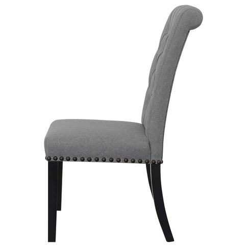 Tufted Rolled Backrest Side Chairs (Set of 2)