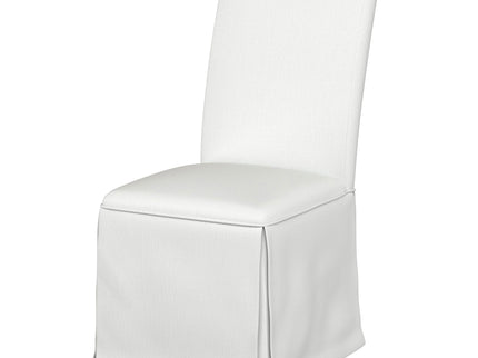 Isela - Upholstered Skirted Side Chair (Set of 2) - White