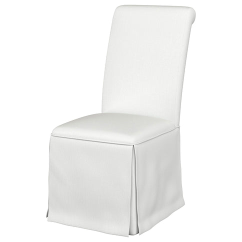 Isela - Upholstered Skirted Side Chair (Set of 2) - White
