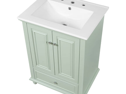 Modern Bathroom Vanity With Sink, Cabinet With Drawer And Dividers, Rectangular Storage Unit
