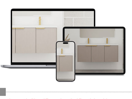 Contemporary Wall Mounted Bathroom Vanity With Soft Close Doors