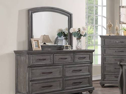 1 Piece Dresser With Handles And Unique Round Legs - Antique Gray