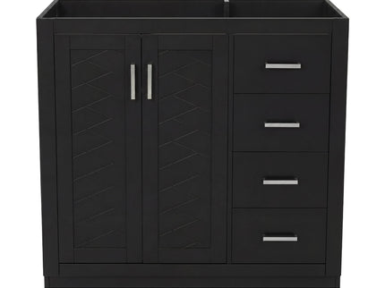 Retro Style Bathroom Vanity, 3 Drawers & Soft Closing Doors
