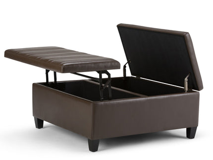 Ellis - Coffee Table Storage Ottoman Contemporary Design