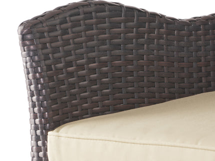 Outdoor Modern Rattan Swivel Barstool With Tapered Legs - Beige / Multibrown
