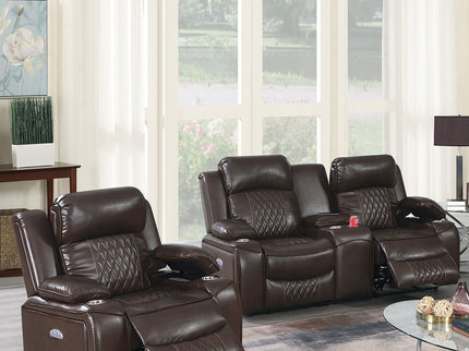 Power Motion Living Room Set With USB Port, Adjustable Headrest, Cup Holder