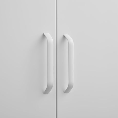 Modern Storage Cabinet With Adjustable Shelves, Magnetic Door Stopper
