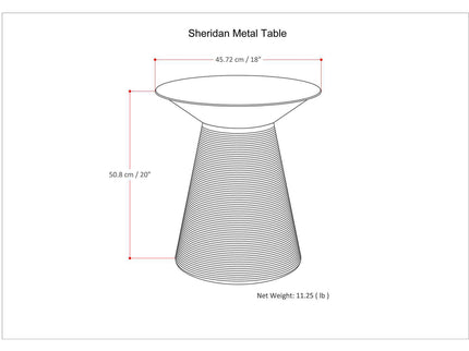 Sheridan - Handcrafted Metal Accent Table