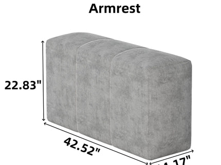 Modern Oversized Modular Sectional Sofa, Sparkling Fabric Soft Cushion Sofa With 2 Pillows