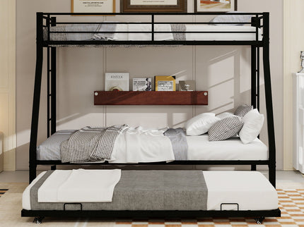 Bunk Bed For Kids, Convertible Frame With Ladders & Guardrail