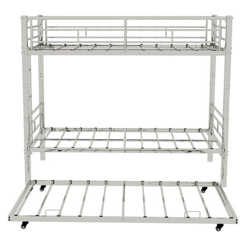 Bunk Bed For Kids, Convertible Frame With Ladders & Guardrail