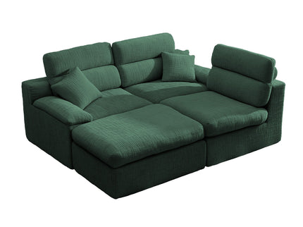 Corner Chaise Sofa With High Backrest