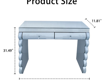 Console Table With 2 Drawers For Living Room - Silver