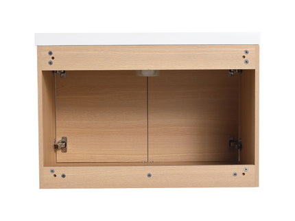 Bathroom Vanity Set With Resin Countertop Sink, 2 Doors