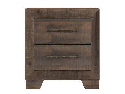 Plinz - 2 Drawer Nightstand - Brown