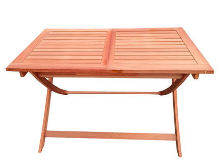 Foldable Patio Dining Set With 1 Dining Table, Indoor And Outdoor Use, Solid Wood - Teak