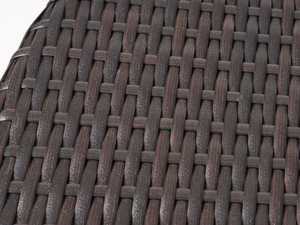 Outdoor Round Rattan Bar Table With Iron Frame - Multi Brown