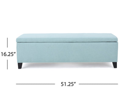 Contemporary Storage Ottoman Bench With Upholstery