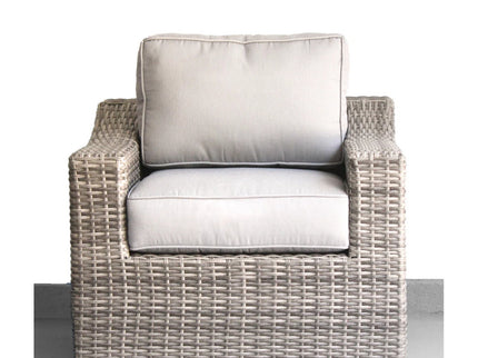 Outdoor Wicker Conversation Set With Cushions, All Weather