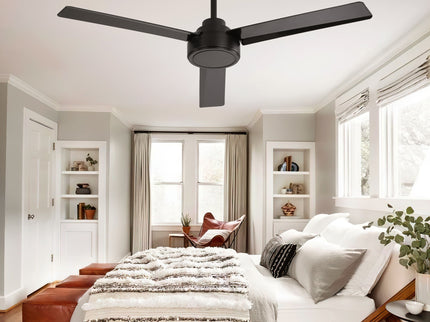 52" Ceiling Fan With Remote Control, 6 Speed Reversible DC Motor, 3 Blades