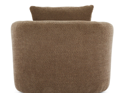 360° Swivel Barrel Sofa Chair With Throw Pillow, Upholstered Accent Chair