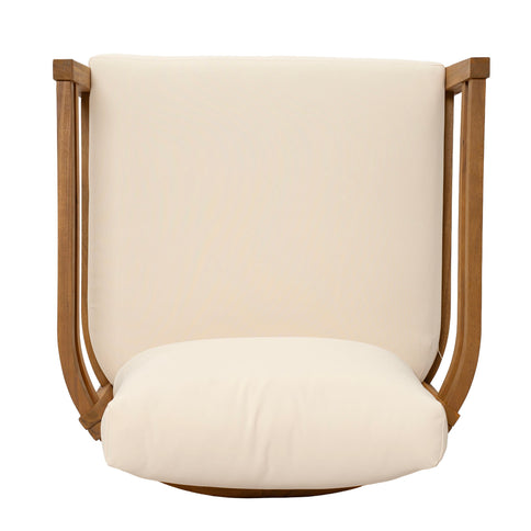 Outdoor Smooth Swivel Chair With Cushions
