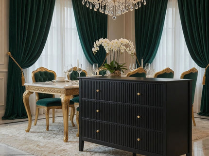 Modern 6 Drawer Fluted Dresser