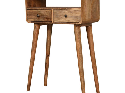 Curved Chestnut Console Table