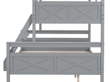 Bunk Bed With Ladder And Safety Guardrail