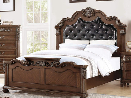 3 Piece Bedroom Set With Tufted Headboard And 2 Nightstands