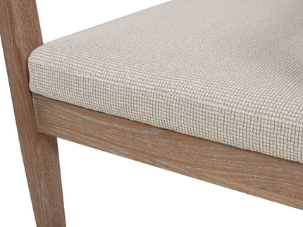 Americana - Mid-Century Modern Cane Back Dining Chair Textured Weave - Taupe Beige