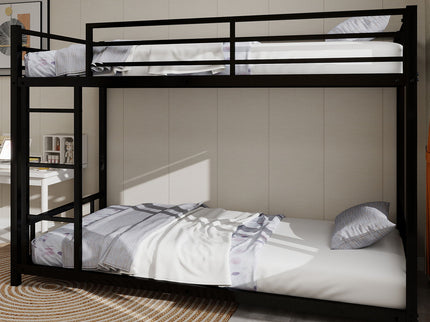 Bunk Bed With Noise Reduction And Safety Guardrail