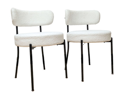 Mid-Century Modern Dining Chair With Curved Backrest