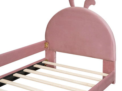 Upholstered Daybed With Rabbit Ear Shaped Headboard