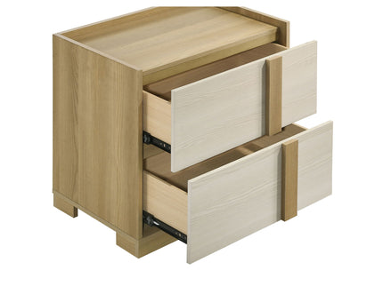 Lincoln - 4 Piece Queen Bedroom Set With LED Lighting - Natural
