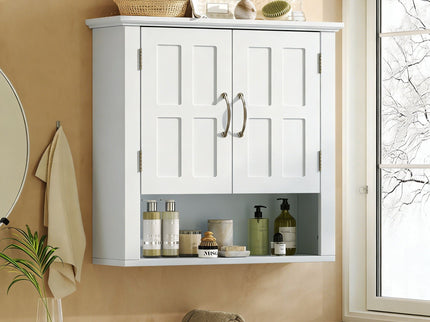 Multi Functional Wall Mounted Cabinet With Adjustable Shelves For Bathroom