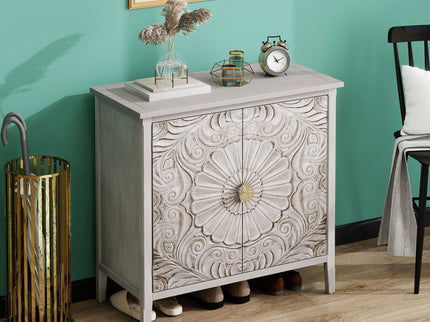 2 Door Cabinet, Suitable For Bedroom - Light Gray