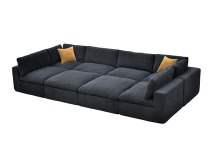 Custom Configuration Modular Sectional With Toss Pillows