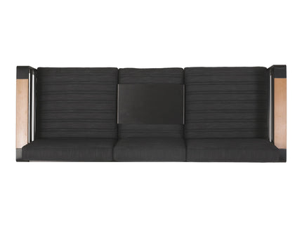 Giovanna - 3 Seater Sofa With Aluminum Frame And Water Repellence Cushions - Black