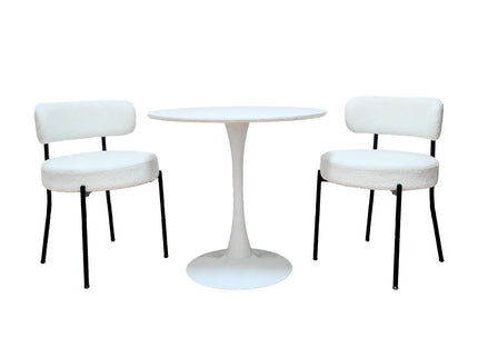 Mid-Century Modern Dining Chair With Curved Backrest