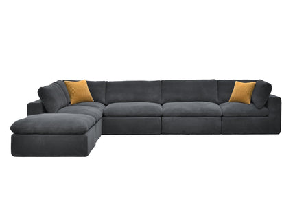 Custom Configuration Modular Sectional With Toss Pillows