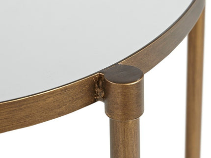 Bedford - Oval Mirror Accent Table - Antique Bronze