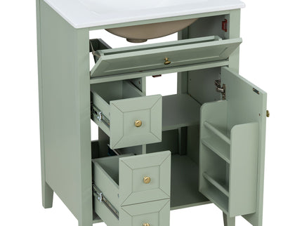 Bathroom Vanity With Sink, Soft Closing Cabinet