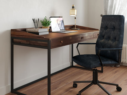 Foley - Swivel Office Chair - Distressed Blue
