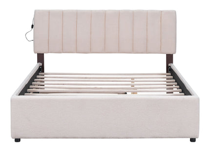Upholstered Platform Bed With Trundle