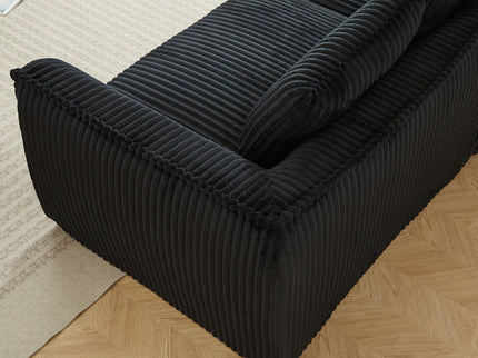 Minimalist Sofa With Curved Lines And Horn Shaped Throw Pillows